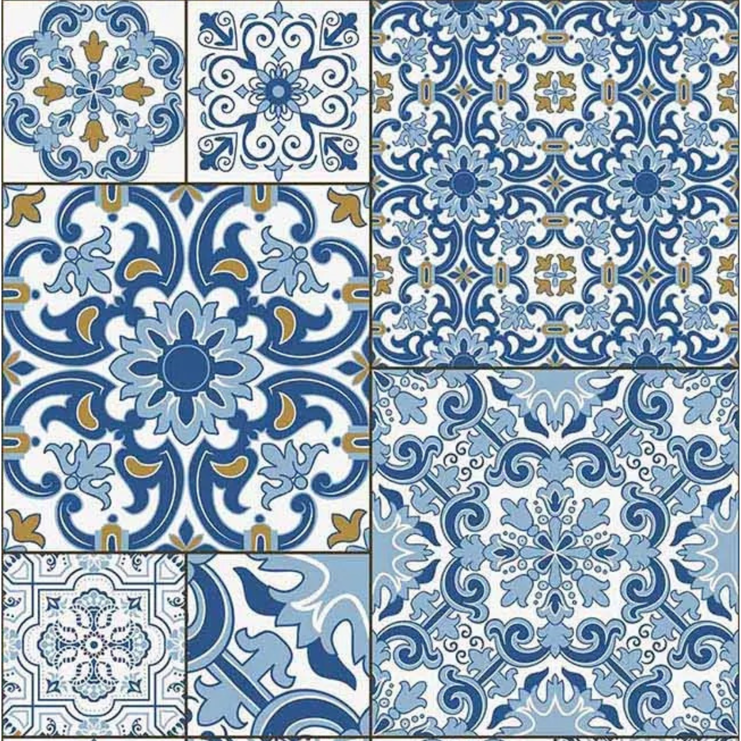Tapis en vinyle Adama Sevilla en bleu