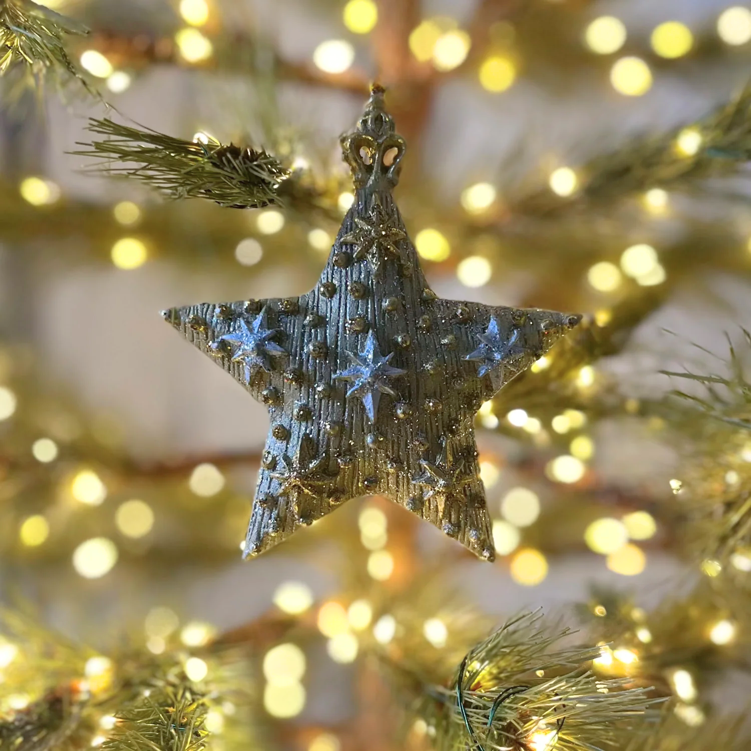 Crowning Star Holiday Ornament in Rosemist