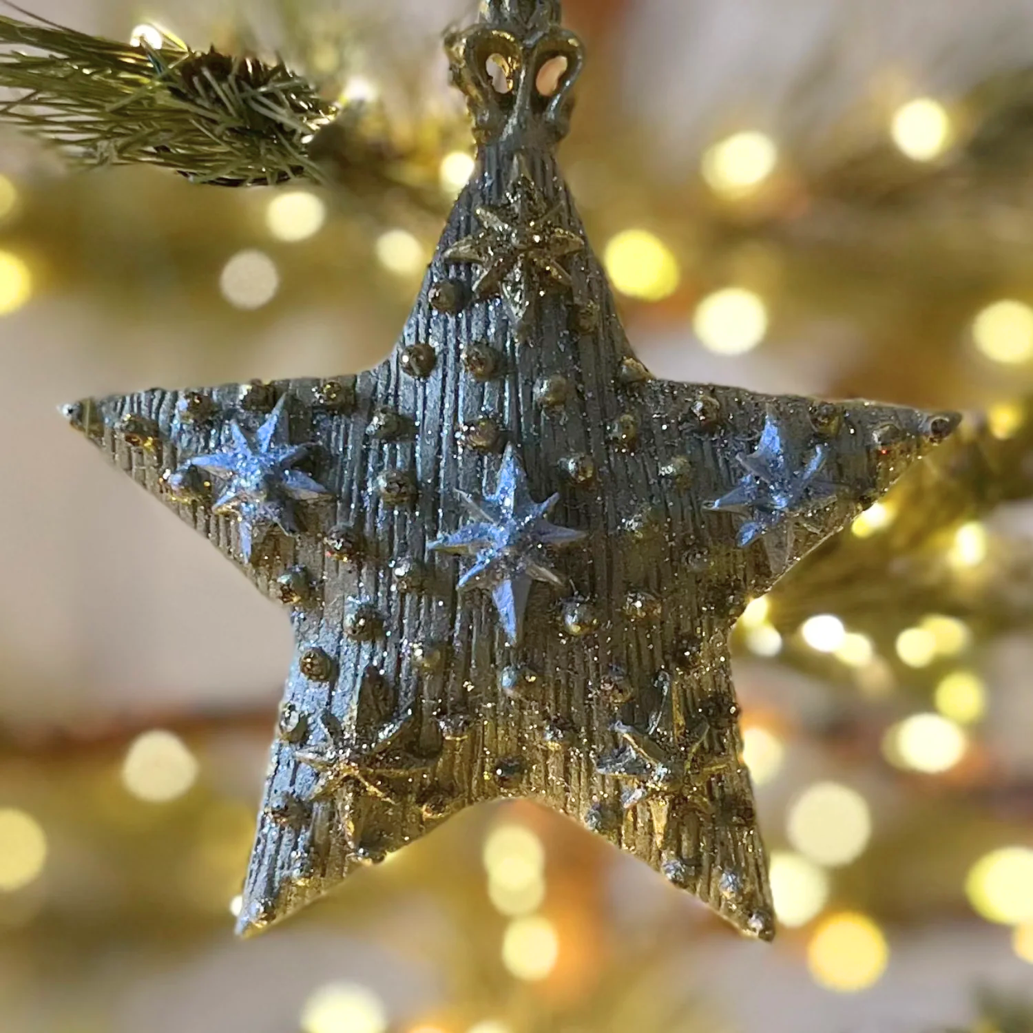 Crowning Star Holiday Ornament in Rosemist