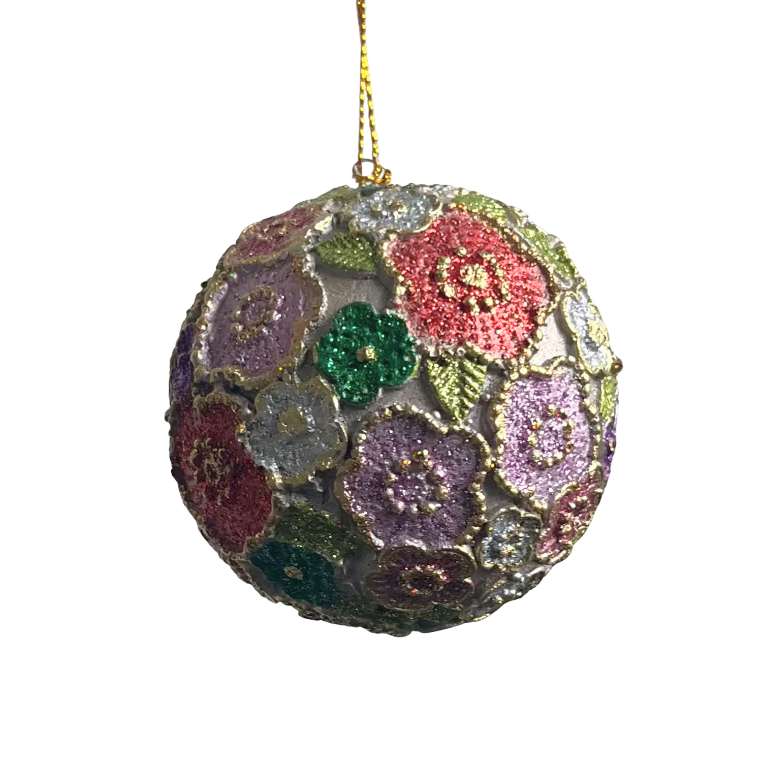 Starlight Floral Holiday Ornament in Rosemist