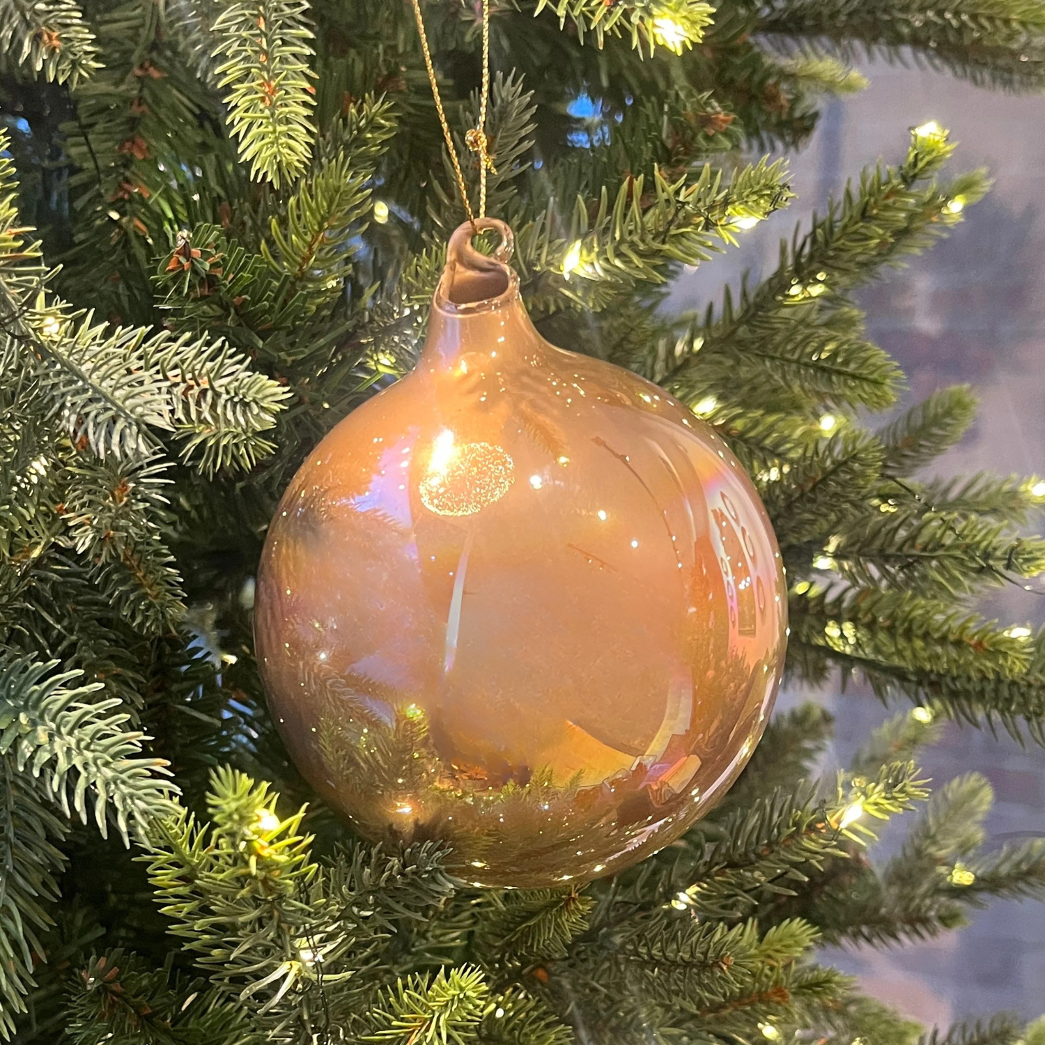 Jim Marvin Pearl Glass Ornaments in Gold
