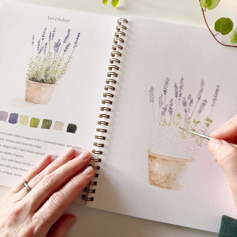 Emily Lex Learn to Paint Garden Watercolour Workbook at Home Smith