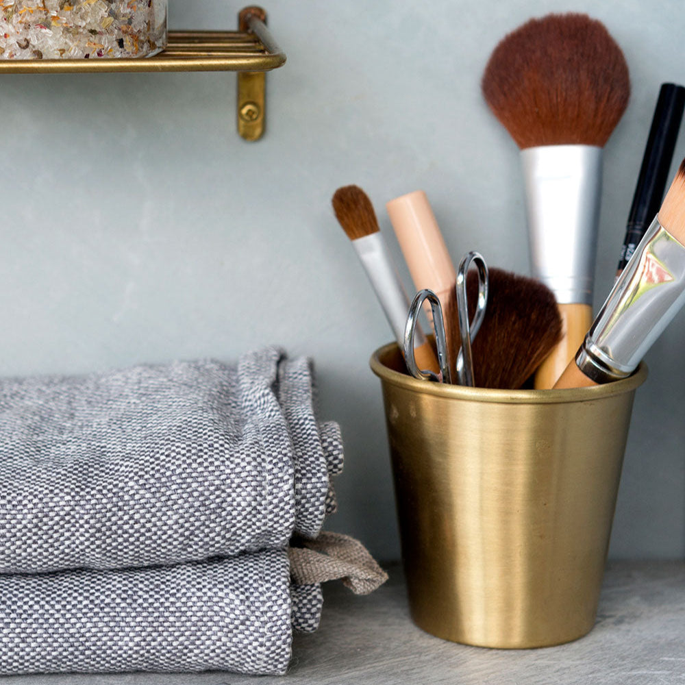 Small Handmade brass cup from Fog Linen Work at Home Smith