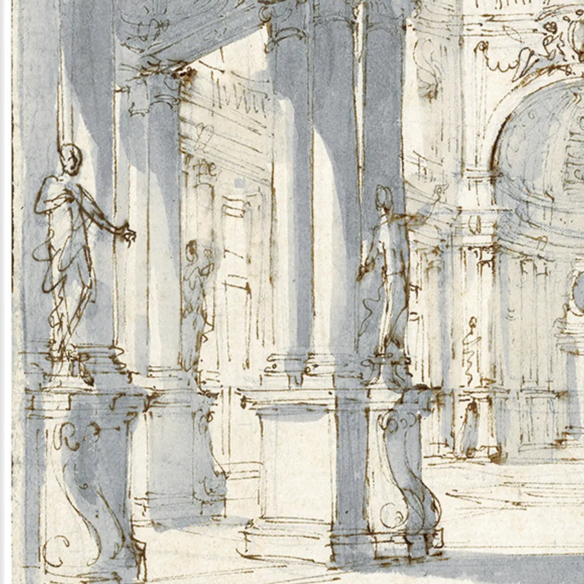 Home Smith 1713 Courtyard Stage Set Art Print Diptych Celadon Art