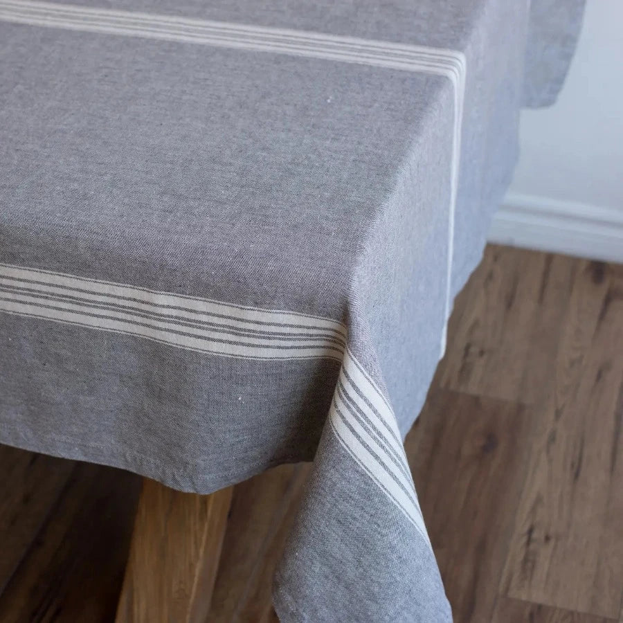 Maison linen tablecloth in charcoal at Home Smith