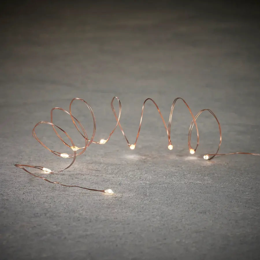 50 LED Indoor/Outdoor Battery String Lights in Classic White - Home Smith