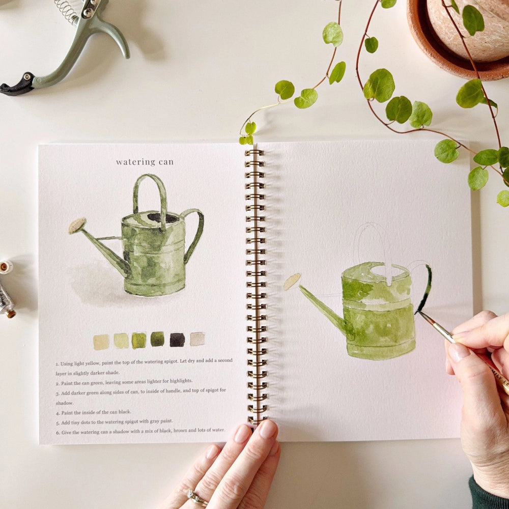 Emily Lex Learn to Paint Garden Watercolour Workbook at Home Smith