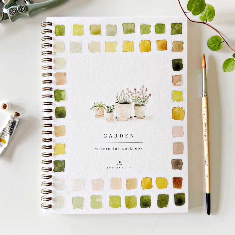 Emily Lex Garden Watercolour Workbook at Home Smith