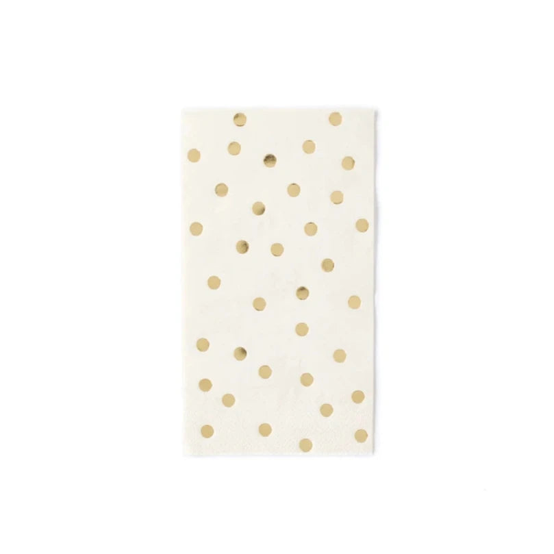 Gold Dot Paper Dinner Napkins at Home Smith