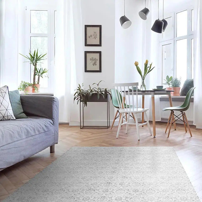Home Smith Adama Agra Vinyl Rug in Grey Adama Vinyl Mats