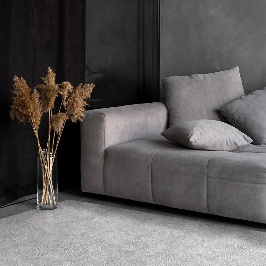 Home Smith Adama Canarias Vinyl Rug in Grey Adama Vinyl Mats