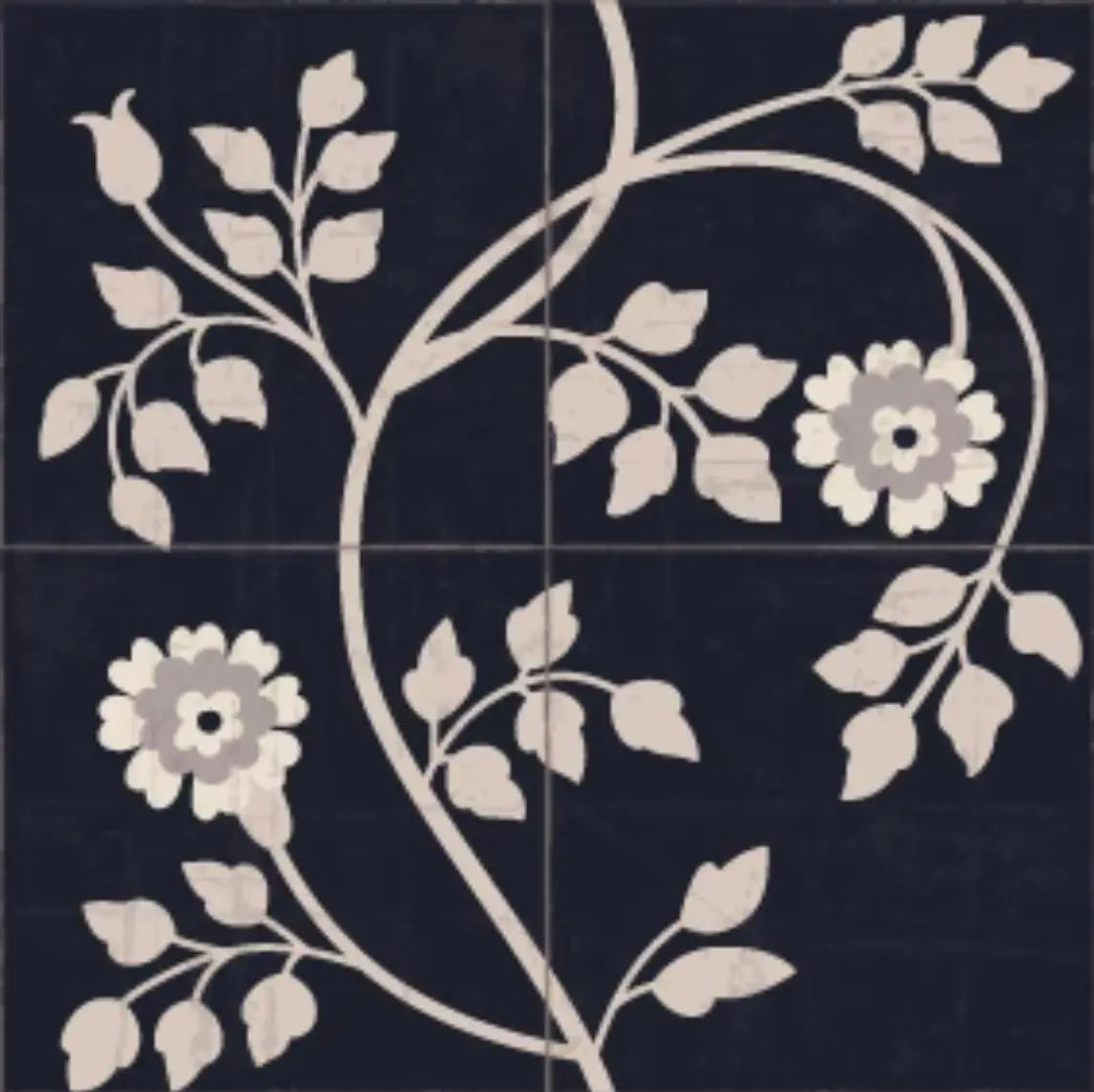 Home Smith Adama Creeper Vinyl Rug in Black Adama Vinyl Mats