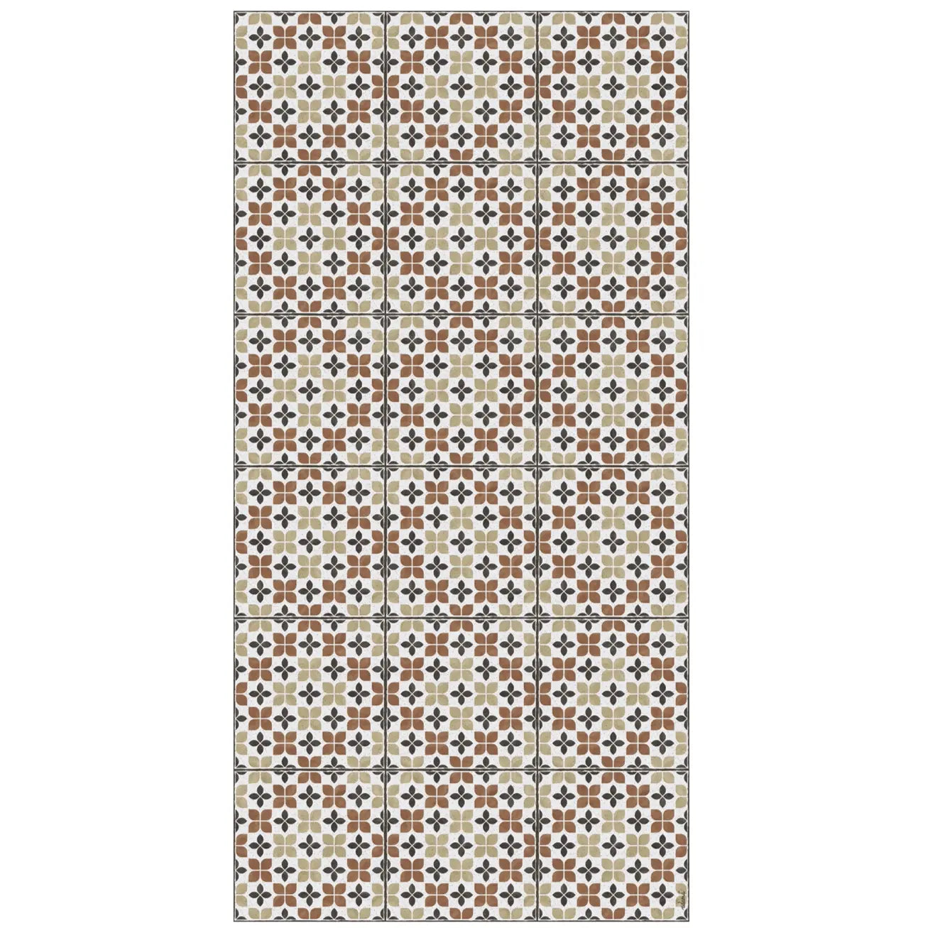 Home Smith Adama Fly Vinyl Rug in Brown Adama Vinyl Mats