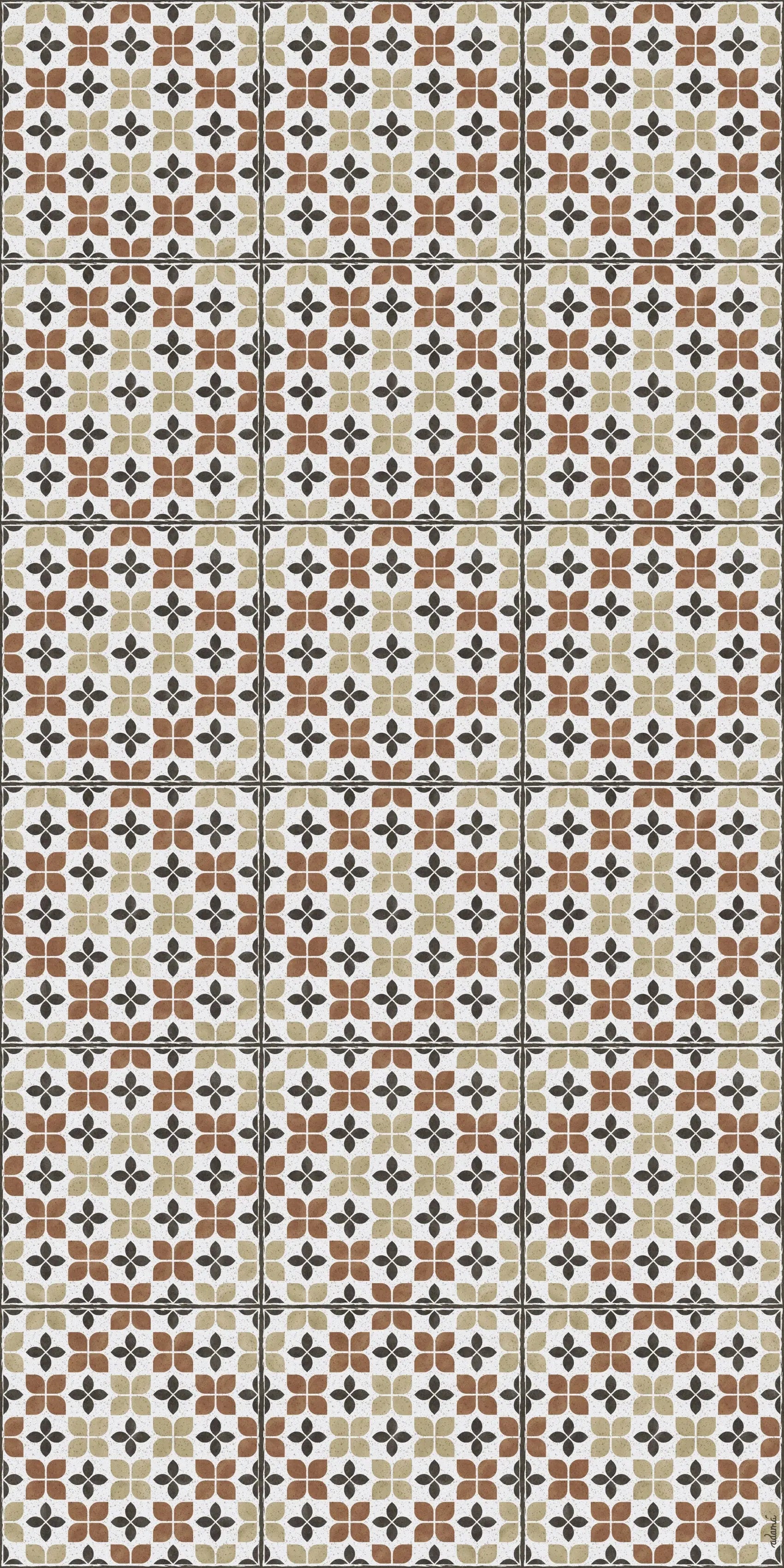 Home Smith Adama Fly Vinyl Rug in Brown Adama Vinyl Mats