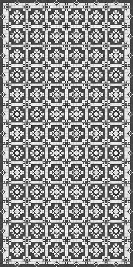 Home Smith Adama Geo Vinyl Rug in Black Adama Vinyl Mats