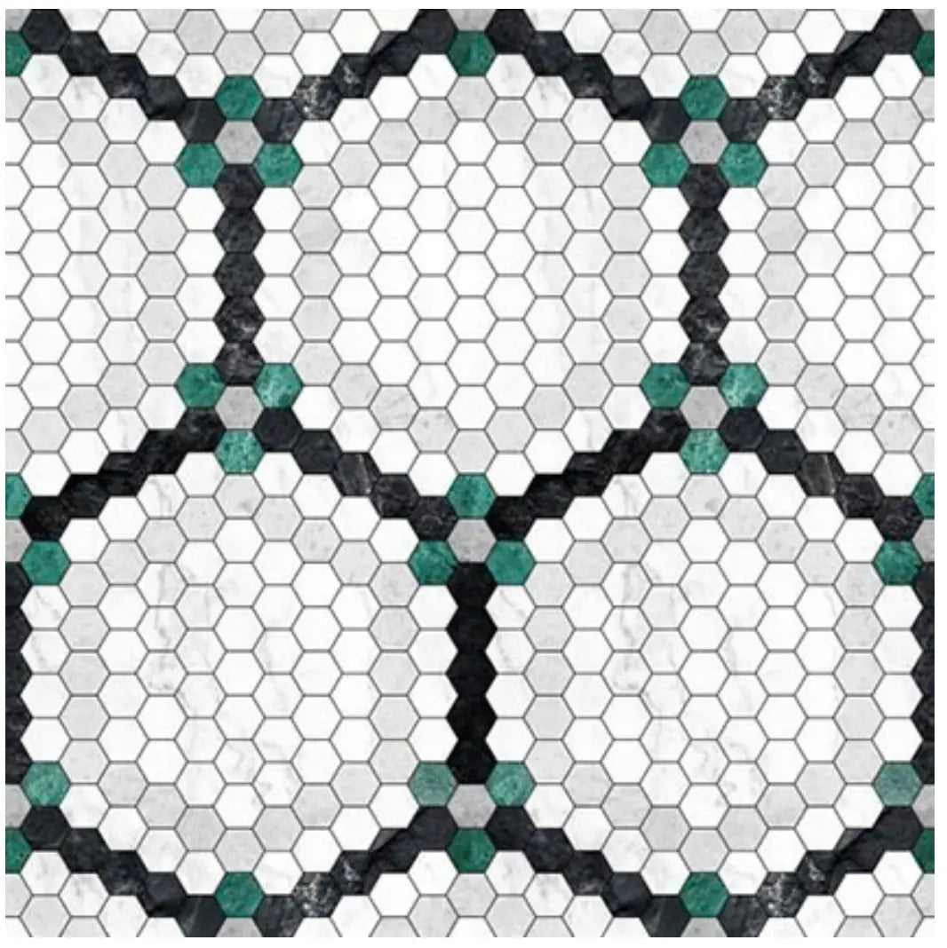 Home Smith Adama Herritage Vinyl Rug in Grey Adama Vinyl Mats