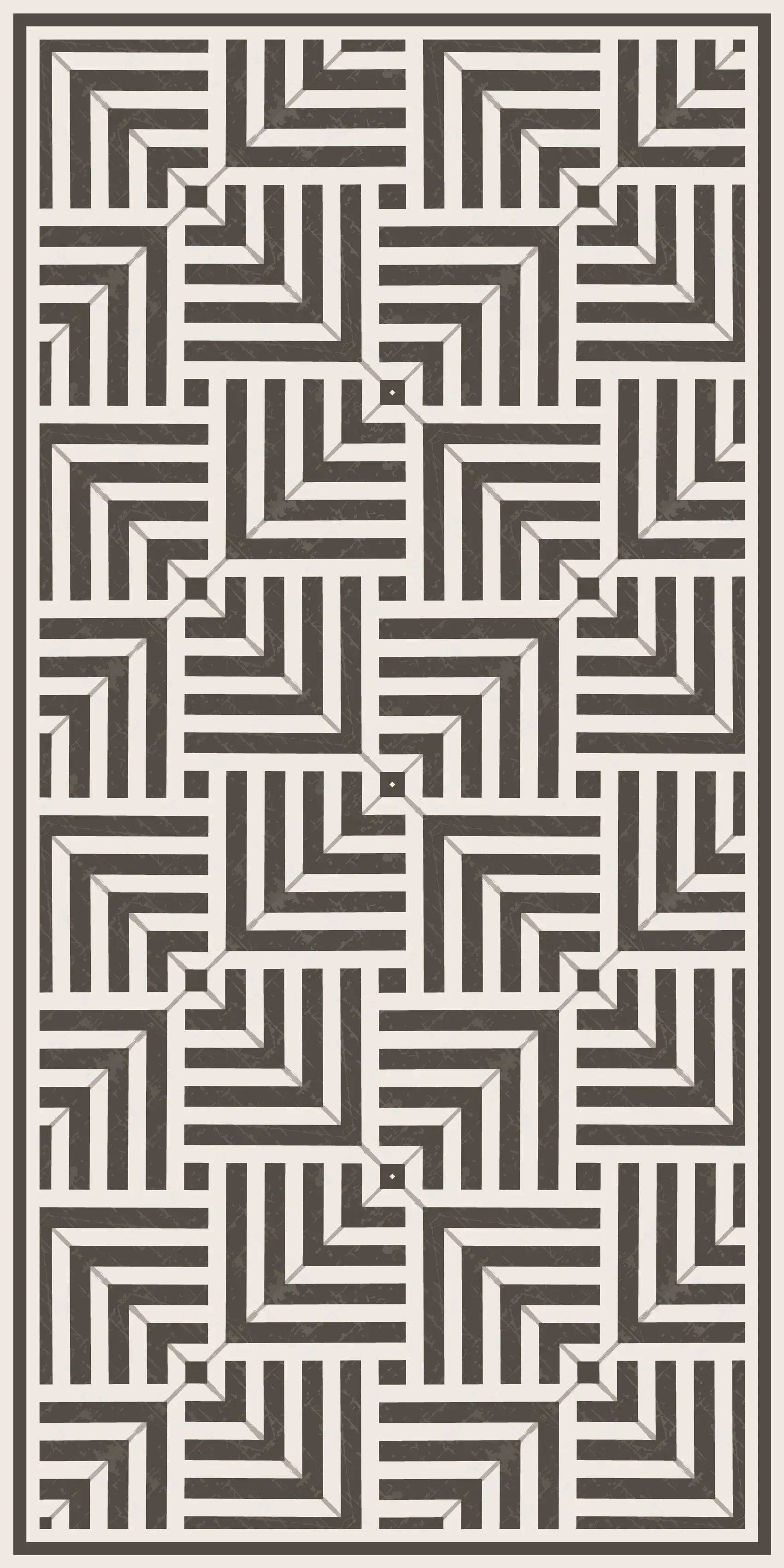 Home Smith Adama Kites Vinyl Rug in Black and White Adama Vinyl Mats