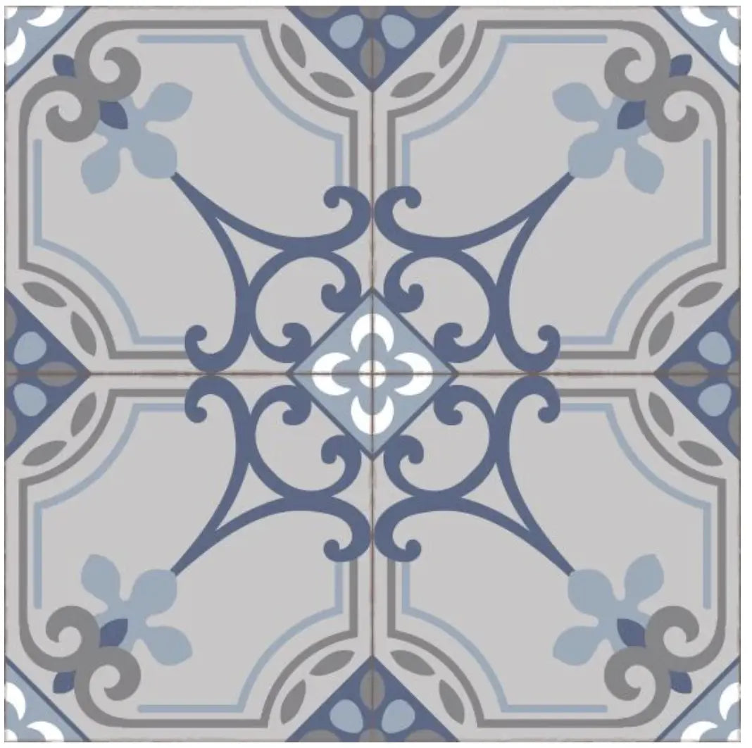 Home Smith Adama Laia Vinyl Rug in Blue Adama Vinyl Mats