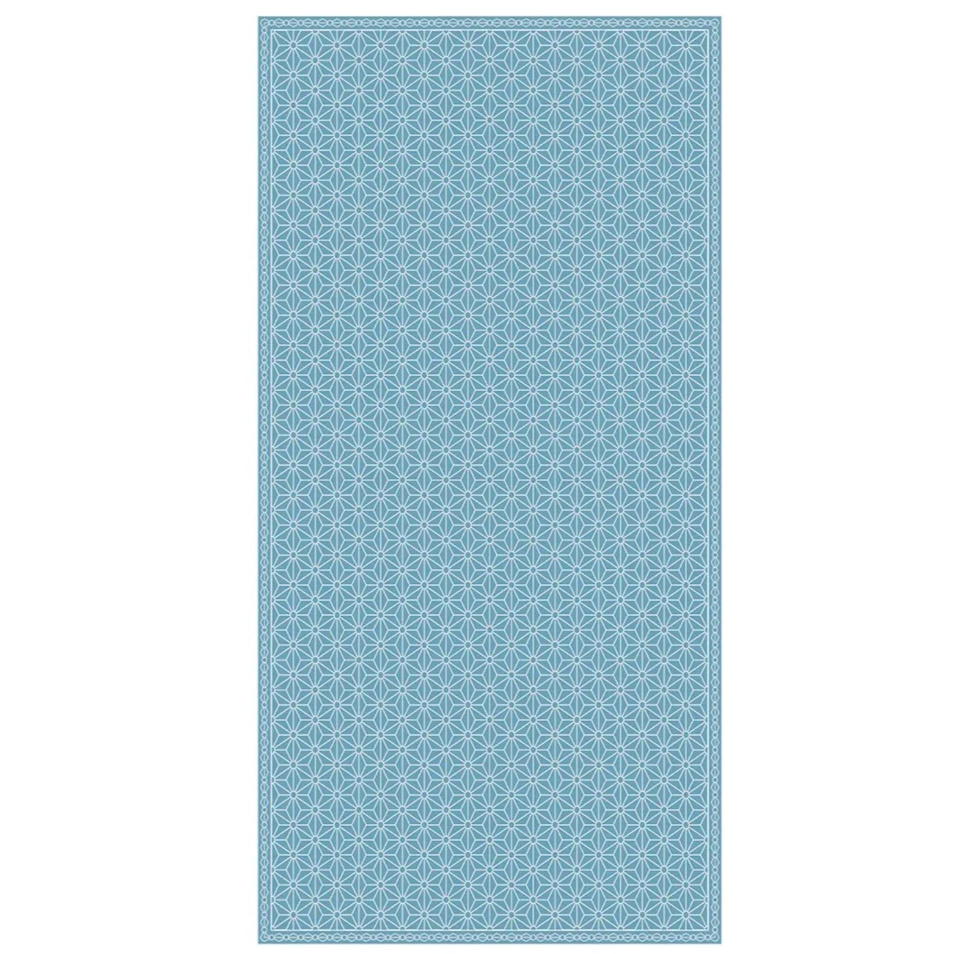 Home Smith Adama Noche Vinyl Rug in Blue Adama Vinyl Mats
