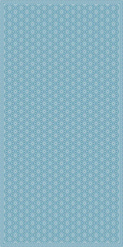 Home Smith Adama Noche Vinyl Rug in Blue Adama Vinyl Mats