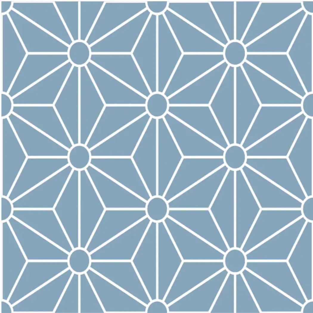Home Smith Adama Noche Vinyl Rug in Blue Adama Vinyl Mats