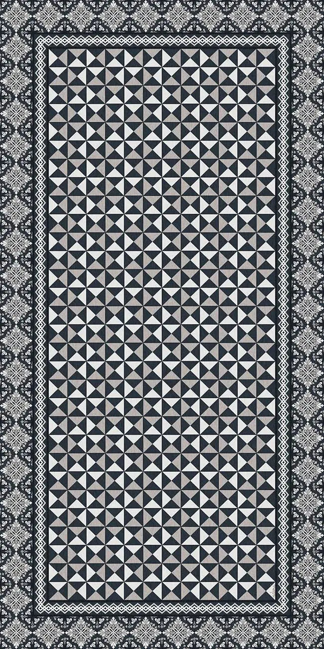 Home Smith Adama Polo Vinyl Rug in Brown Adama Vinyl Mats