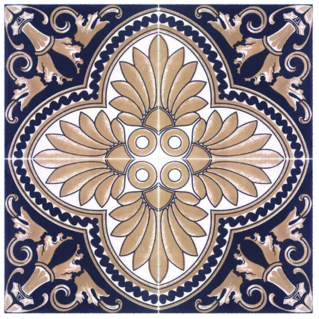 Home Smith Adama Sansa Vinyl Rug in Blue Adama Vinyl Mats