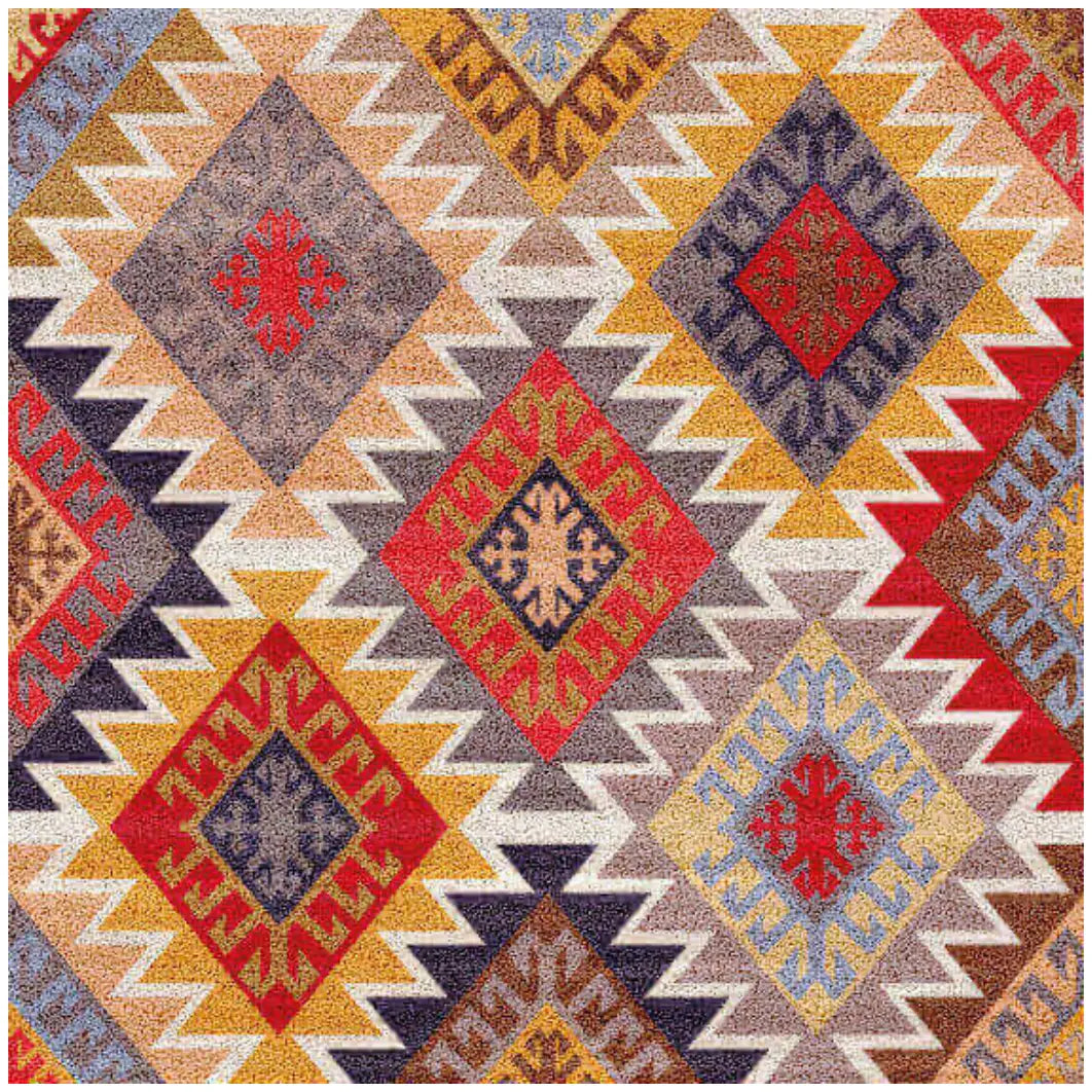 Home Smith Adama Taco Vinyl Rug in Orange Adama Vinyl Mats