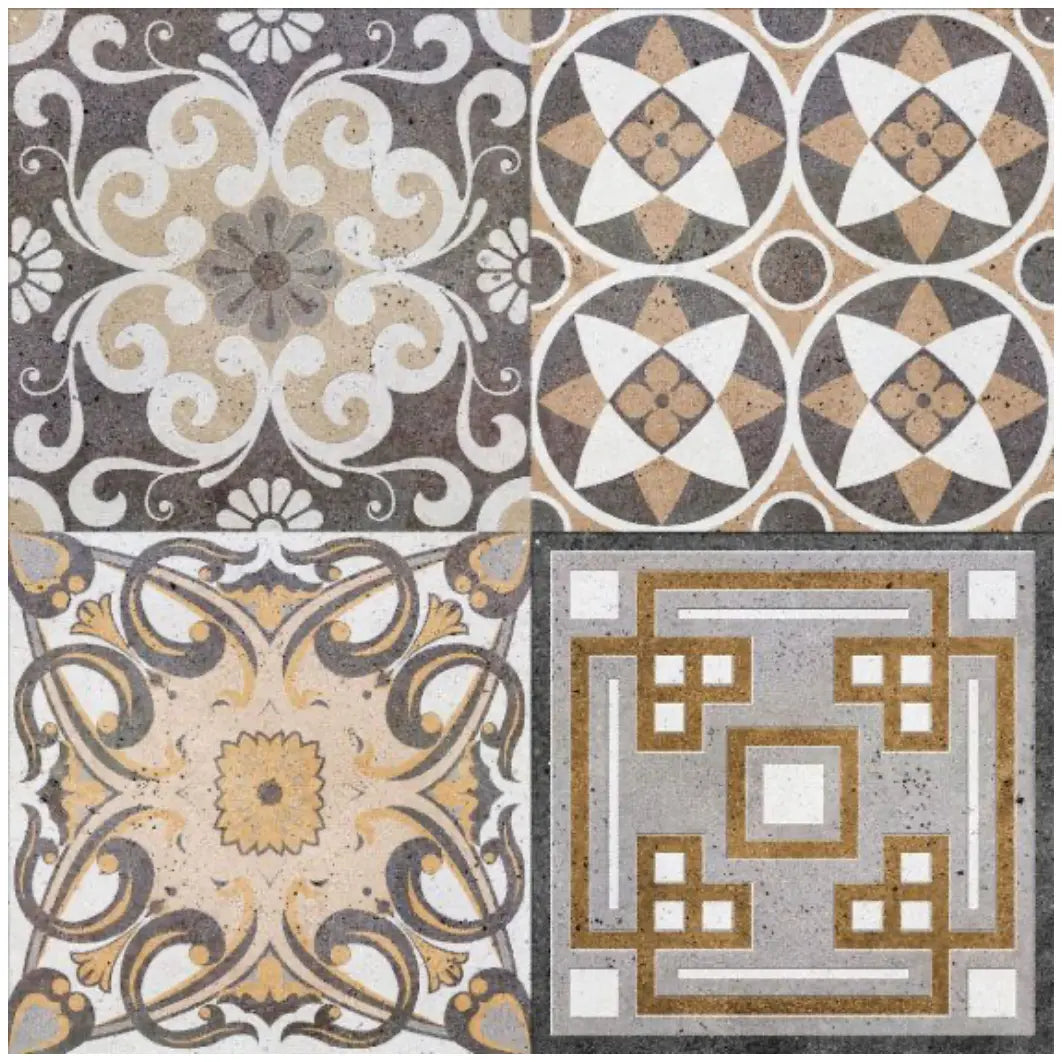 Home Smith Adama Vintage Vinyl Rug in Brown Adama Vinyl Mats