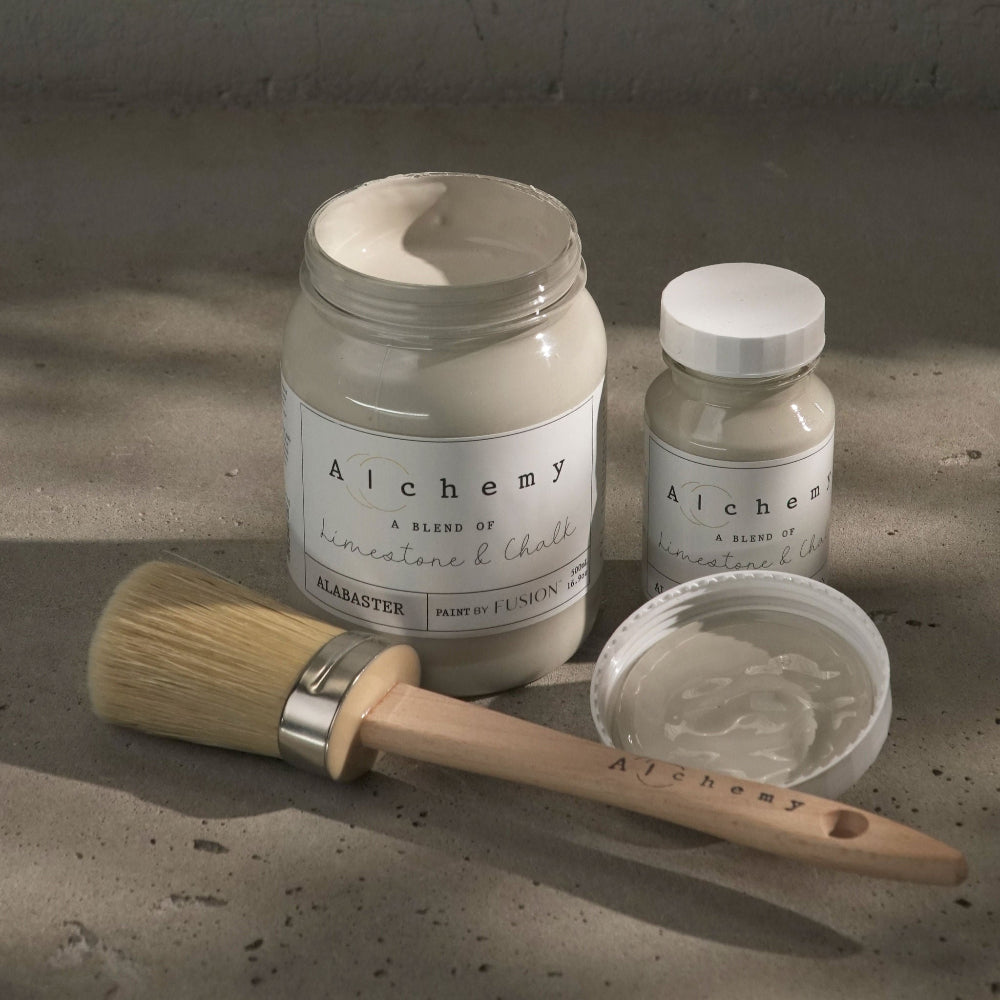Alchemy limestone and chalk furniture paint by Fusion in Alabaster at Home Smith