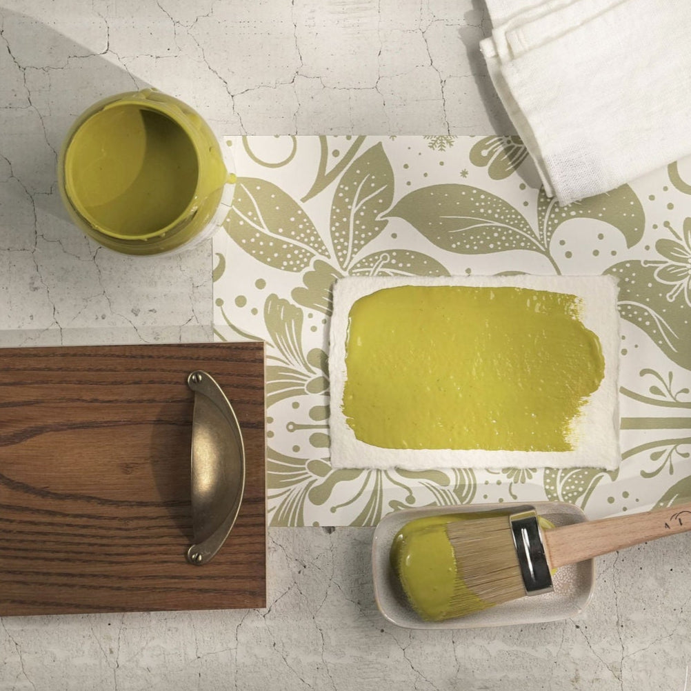 Alchemy Limestone and Chalk Furniture Paint by Fusion in Willow at Home Smith