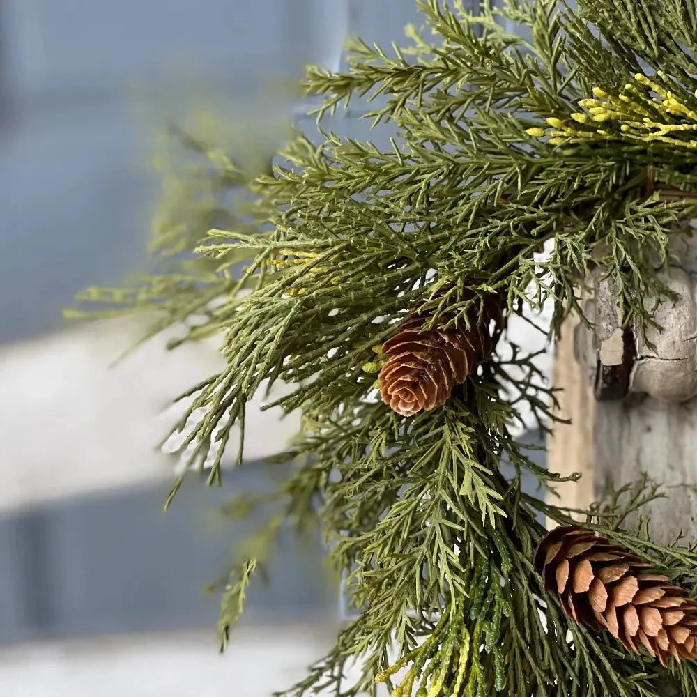 Home Smith Alpine Cedar Mini Wreaths | Candle Rings Lancaster Home Holiday Candle Rings
