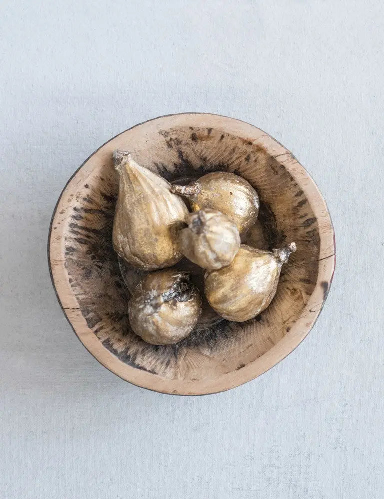 Antiqued Gold Resin Figs - Home Smith