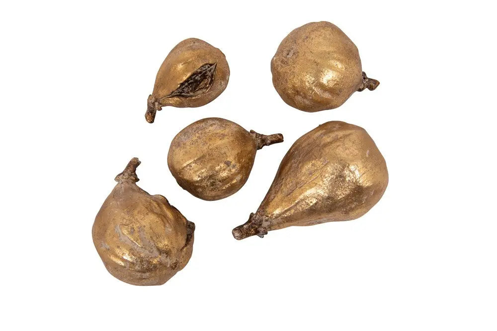 Antiqued Gold Resin Figs - Home Smith
