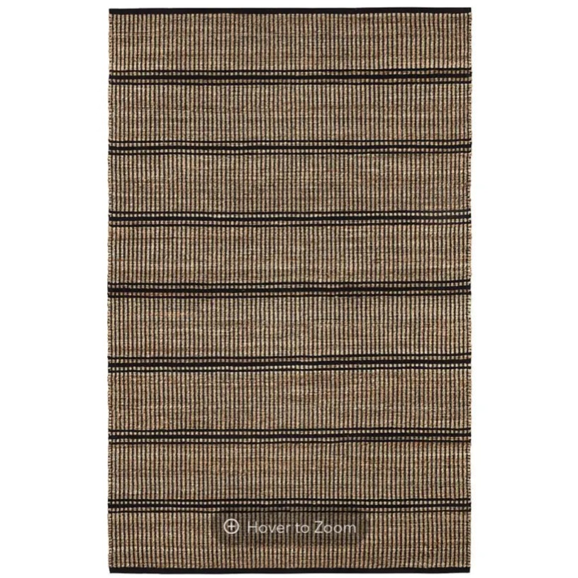 Home Smith Arbor Black Handwoven Jute Rug Dash & Albert Rugs - Jute & Sisal