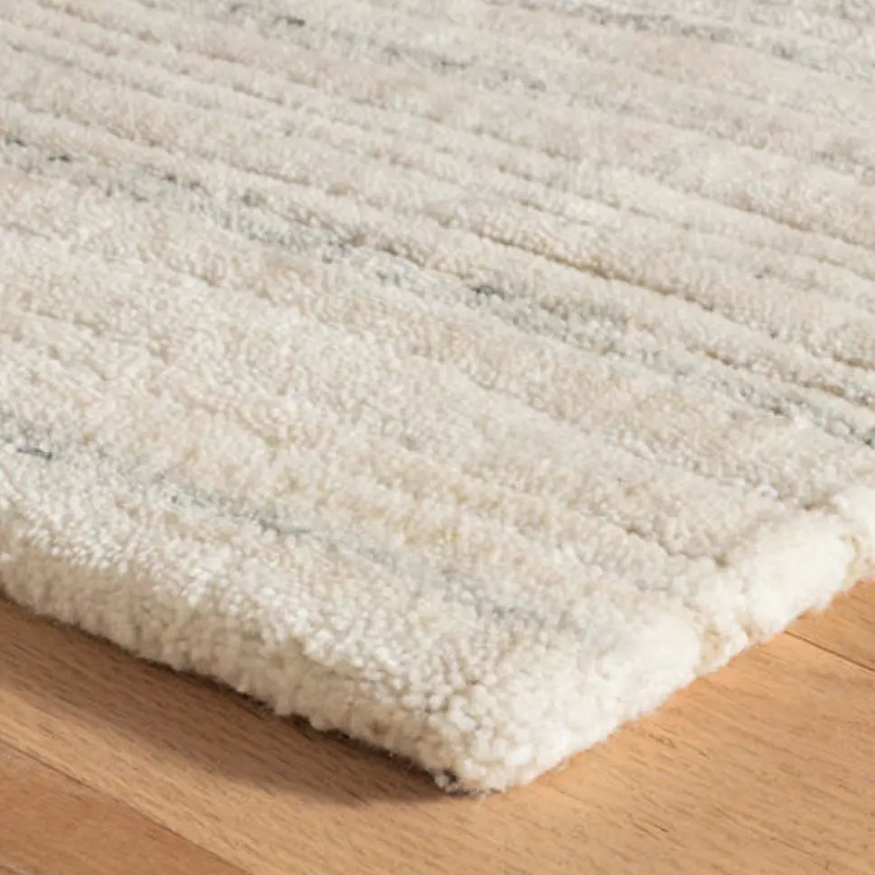 Avery Oatmeal Tufted Wool Rug - Home Smith