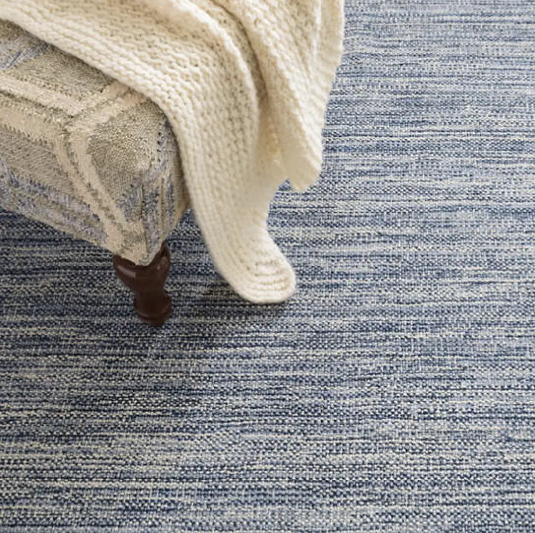 Bella Navy Woven Wool Rug - Home Smith