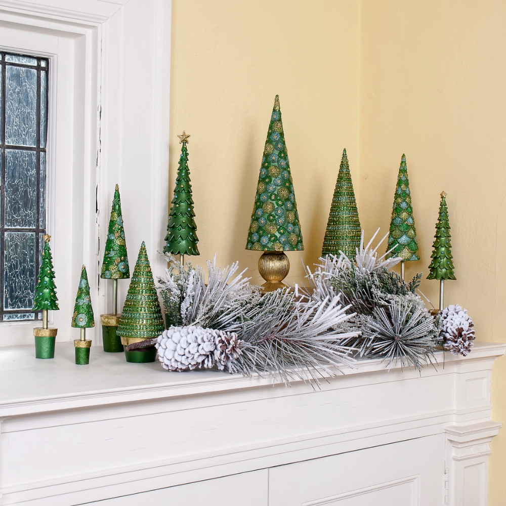 Blossom Cone Tree with Star in Evergreen at Home Smith