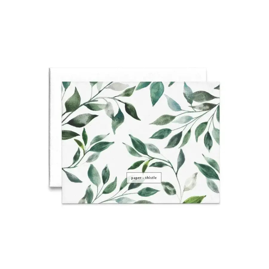 Botanical Leaves 'Thank You' Flat Notecards - Home Smith