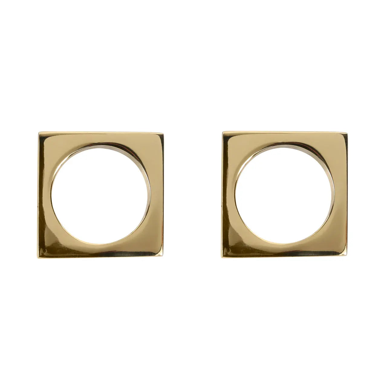Brass Modernist Napkin Rings - Home Smith