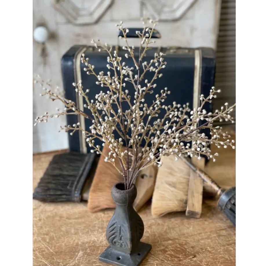 Home Smith Button Berries Bush in Cream Lancaster Home Stems, Blooms & Branches