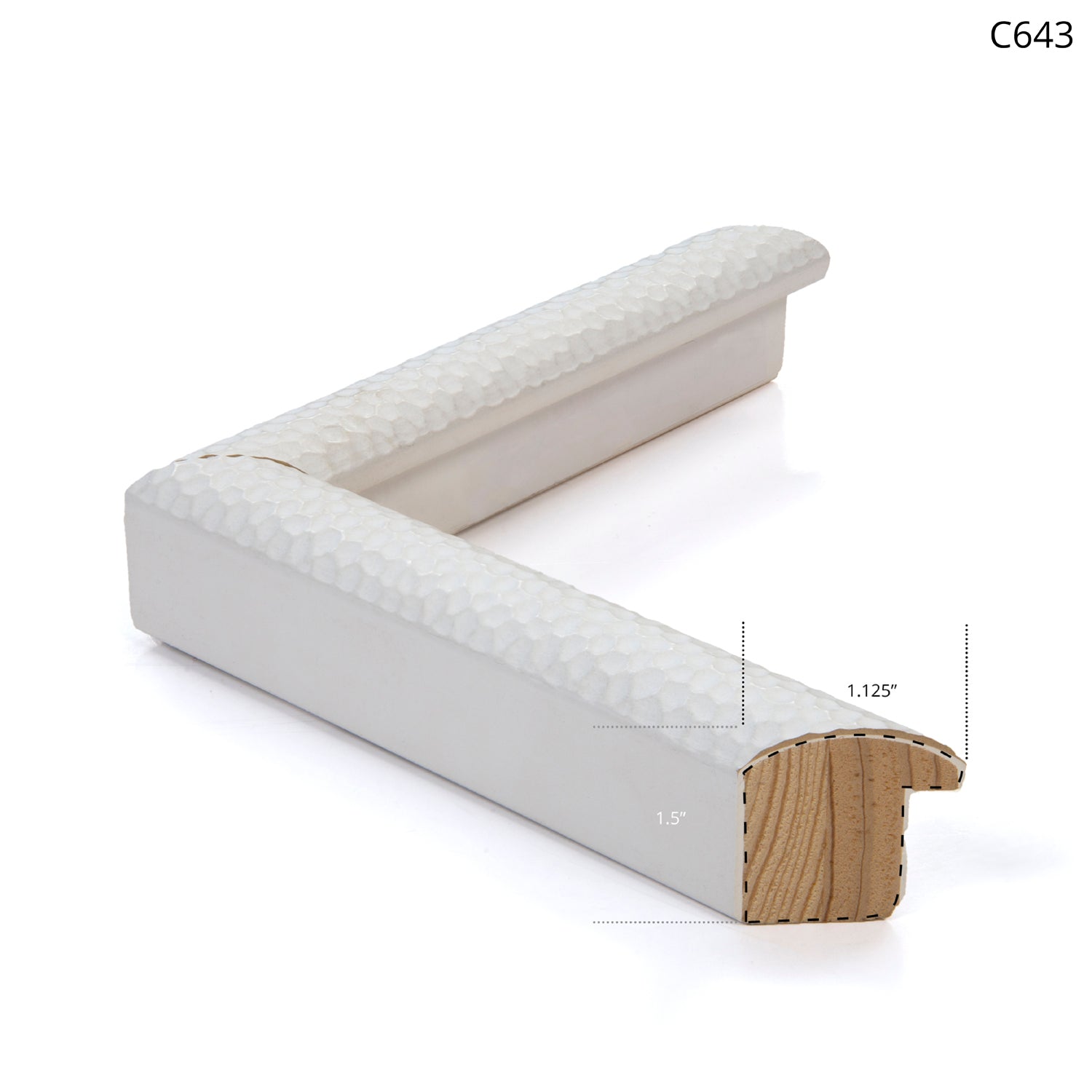 Wooden threshold with white baseboard on a white background