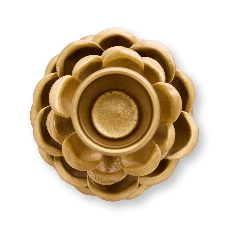 Candle Holder Pinecone Gold at Home Smith