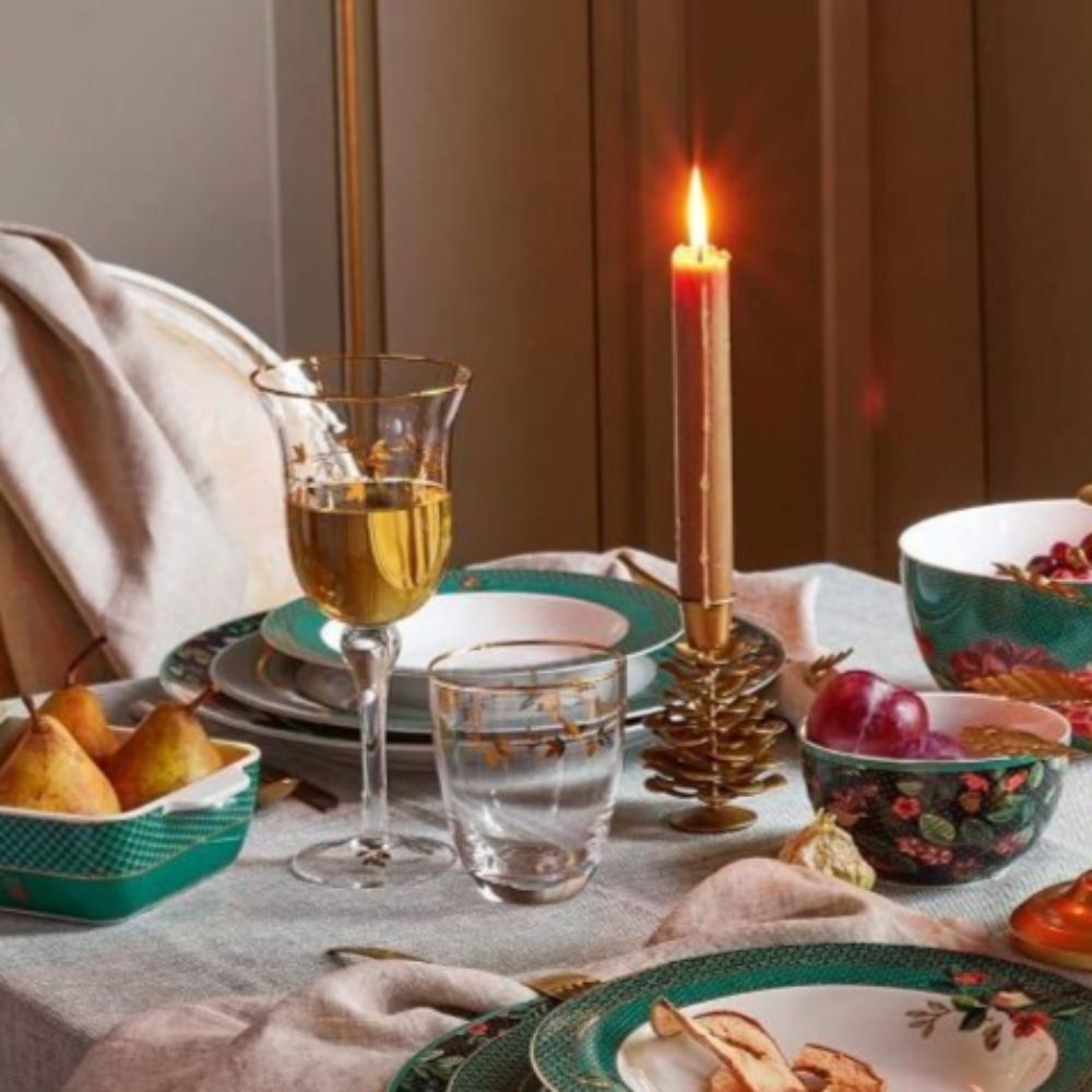 Candle Holder Pinecone Gold at Home Smith