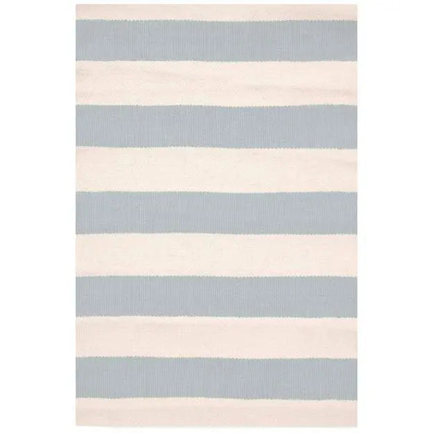 Catamaran Stripe Light Blue/Ivory Indoor/Outdoor Rug - Home Smith