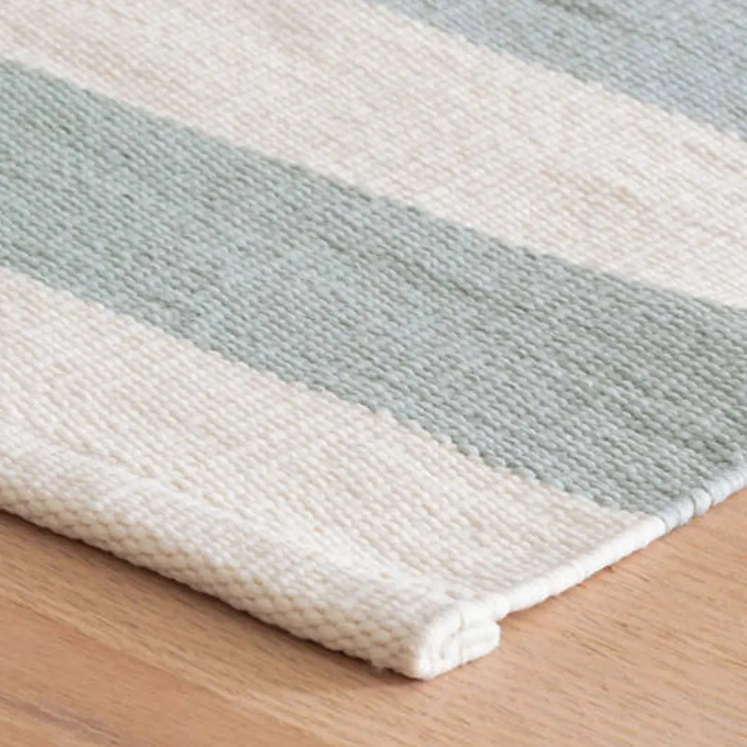 Catamaran Stripe Light Blue/Ivory Indoor/Outdoor Rug - Home Smith