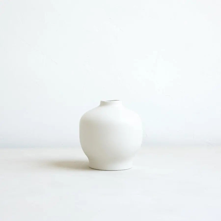 Ceramic Blossom Vases in Matte White - Home Smith