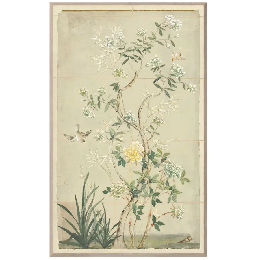 Chinoiserie Scenic 1775 in Yellow Panel II at Home Smith