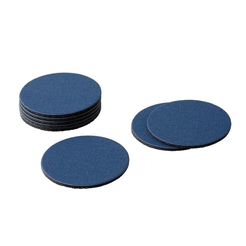 Classic Canvas Felt-Backed Coasters in Navy - Box of 8 - Home Smith