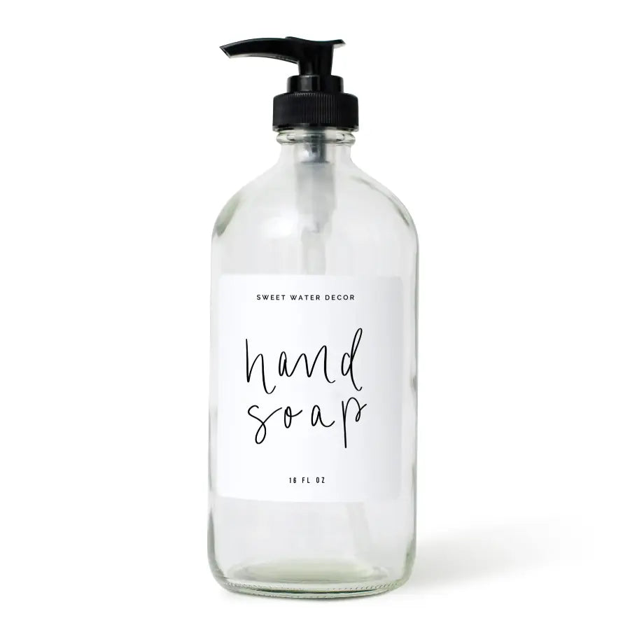 Clear Glass Hand Soap Dispenser - Home Smith